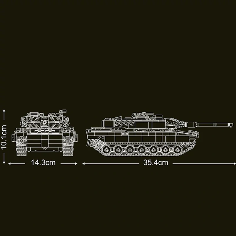 [With Motor] MouldKing 20020S Leopard 2 Tank Military