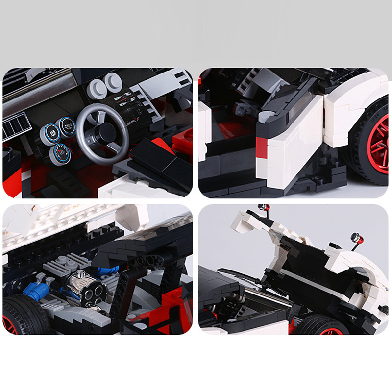 Mould King 13105 Creaative Idea：Pagani Zonda Cinque Roadster Racers