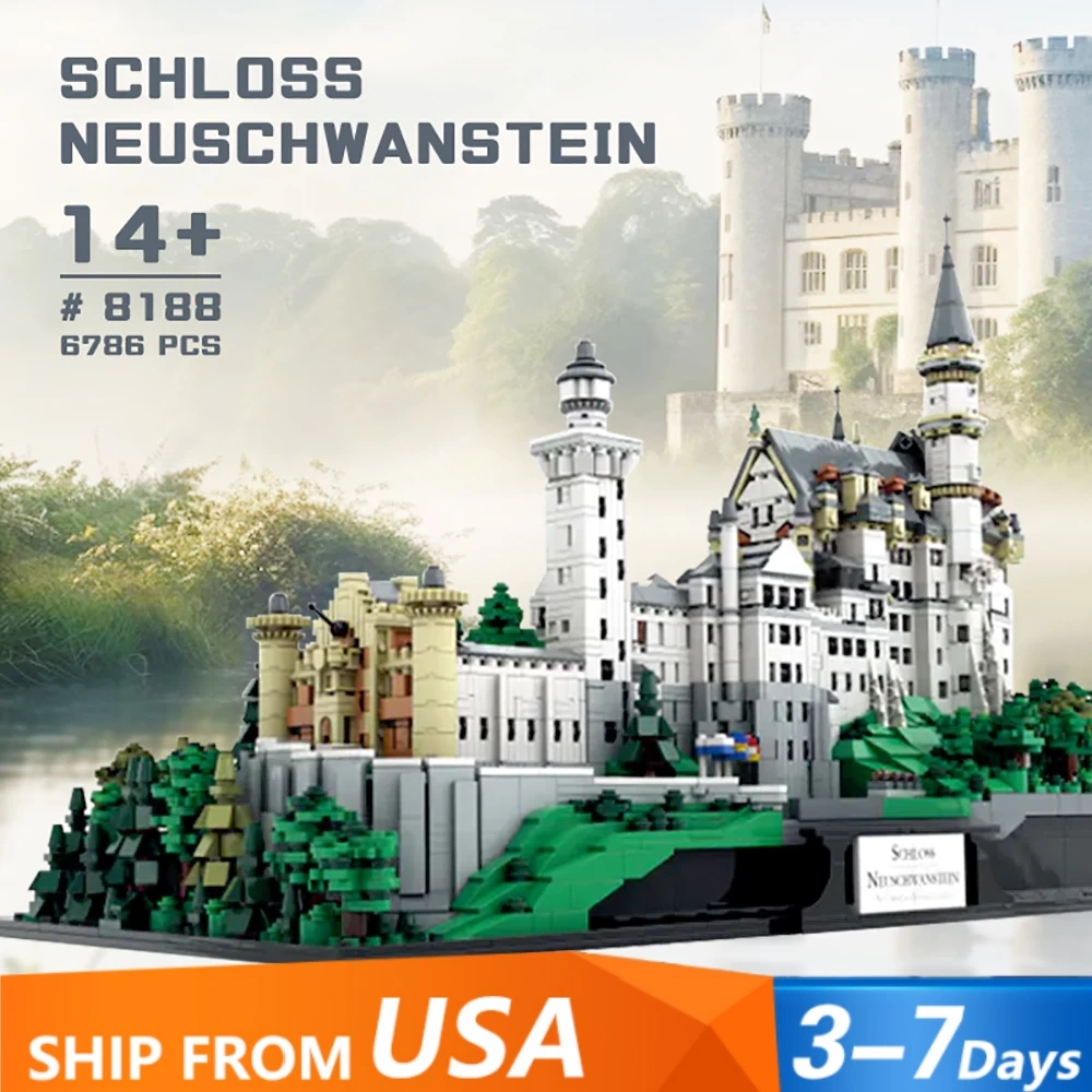 [Pre-sale] Custom XB8188 Schloss Neuschwanstein Modular Buildings US Warehouse Express