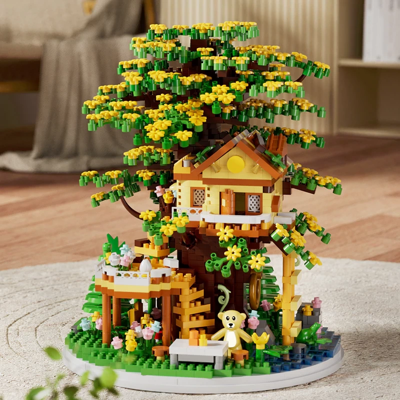 [Mini Micro Bricks] YKO P2243 Cherry Blossom Tree House Modular Buildings