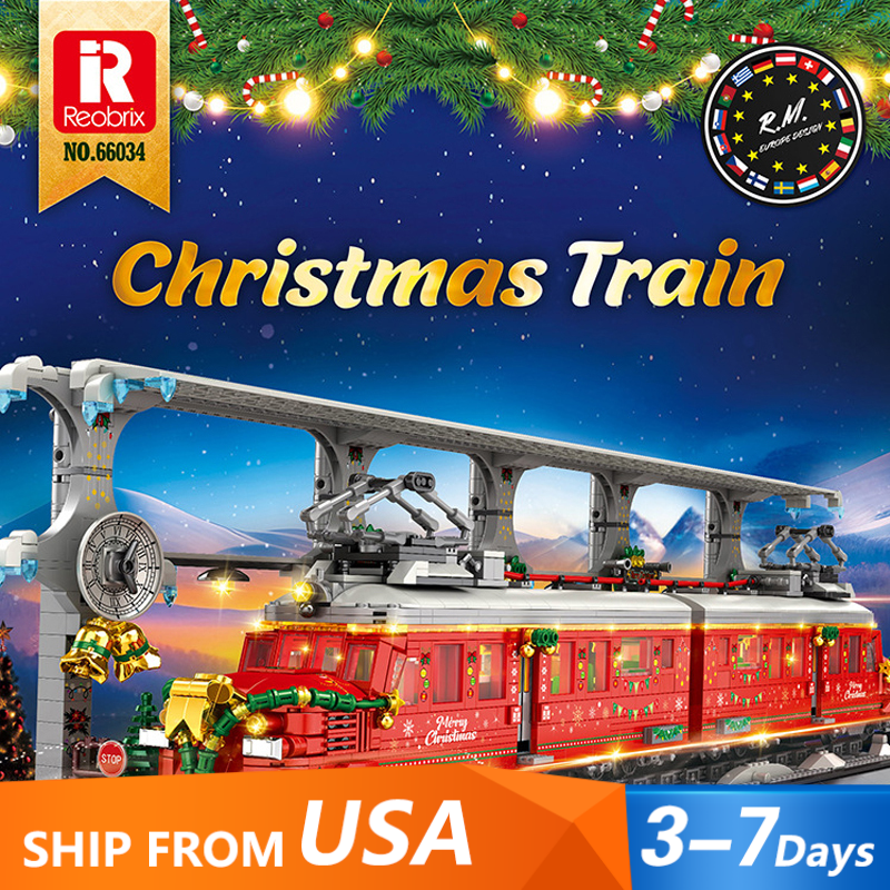 Reobrix 66034 Christmas Train Christmas Seasonal Creator  US Warehouse Express