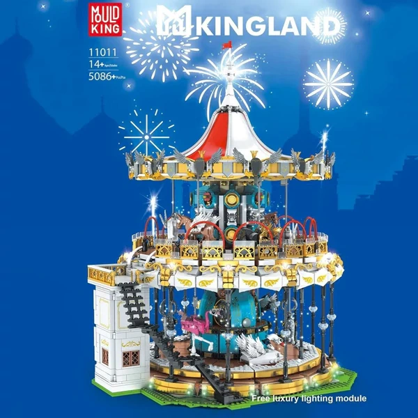 [With Motor] MouldKing 11011 MKingLand：Carousel Fairground Creator Expert