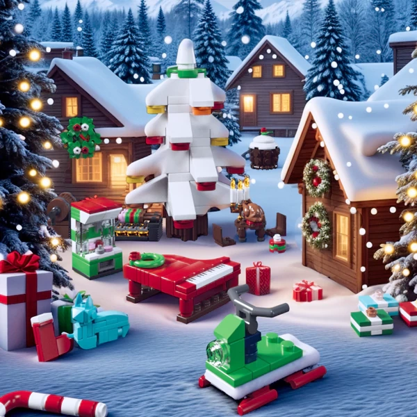 MouldKing Christmas Advent Calendar Blind Box Poke Box Christmas US Warehouse Express