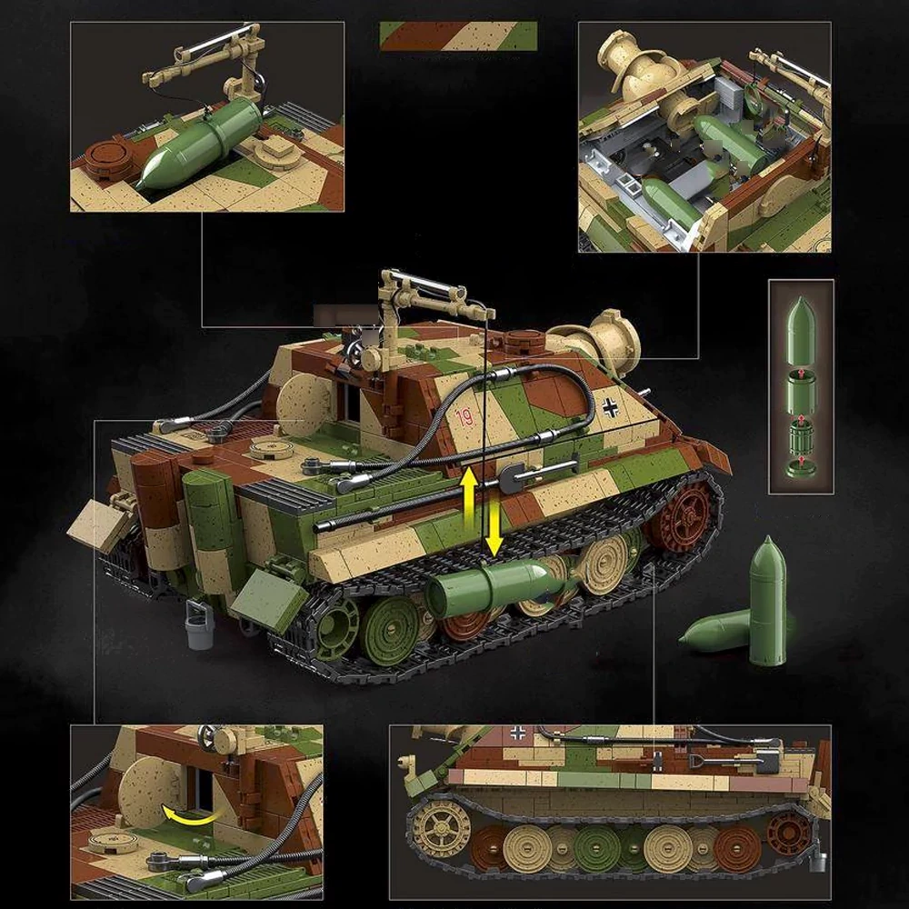 QUANGUAN 100315 SturmTiger German 38cm Assault Mortar 1:28 Military
