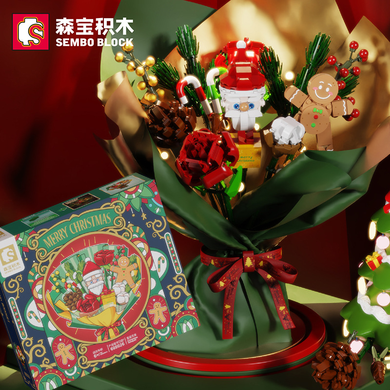 SEMBO 605026 Creator Romantic Christmas Bouquet Building Blocks