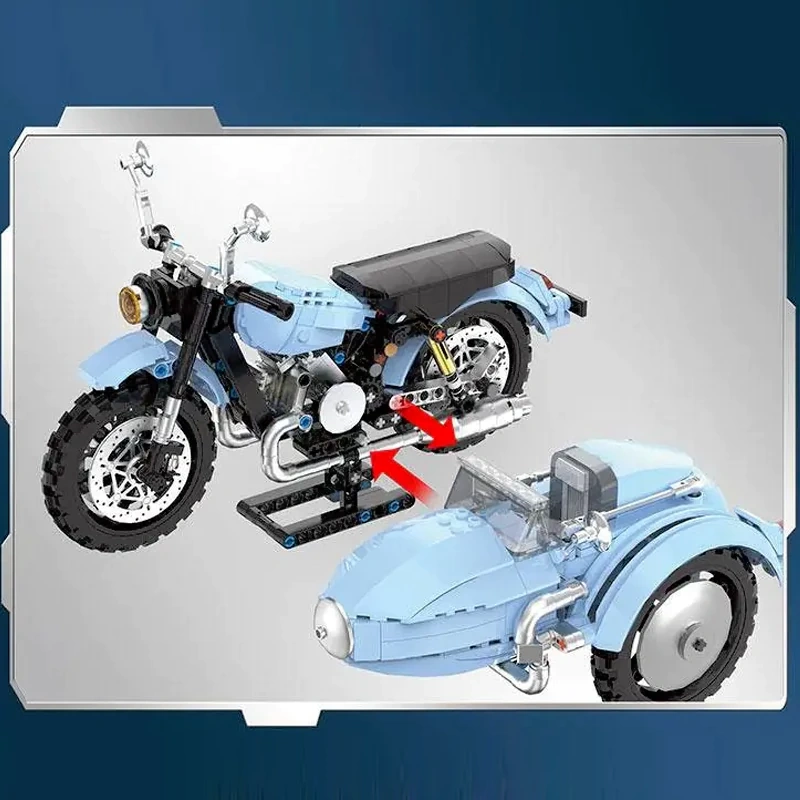 [Pre-sale] DK 7038 Magic Sidecar Motorcycle Movie