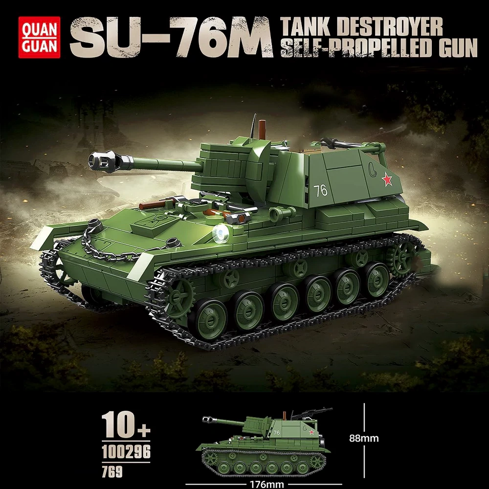 QUANGUAN 100296 SU-76M Tank Destroyer Military
