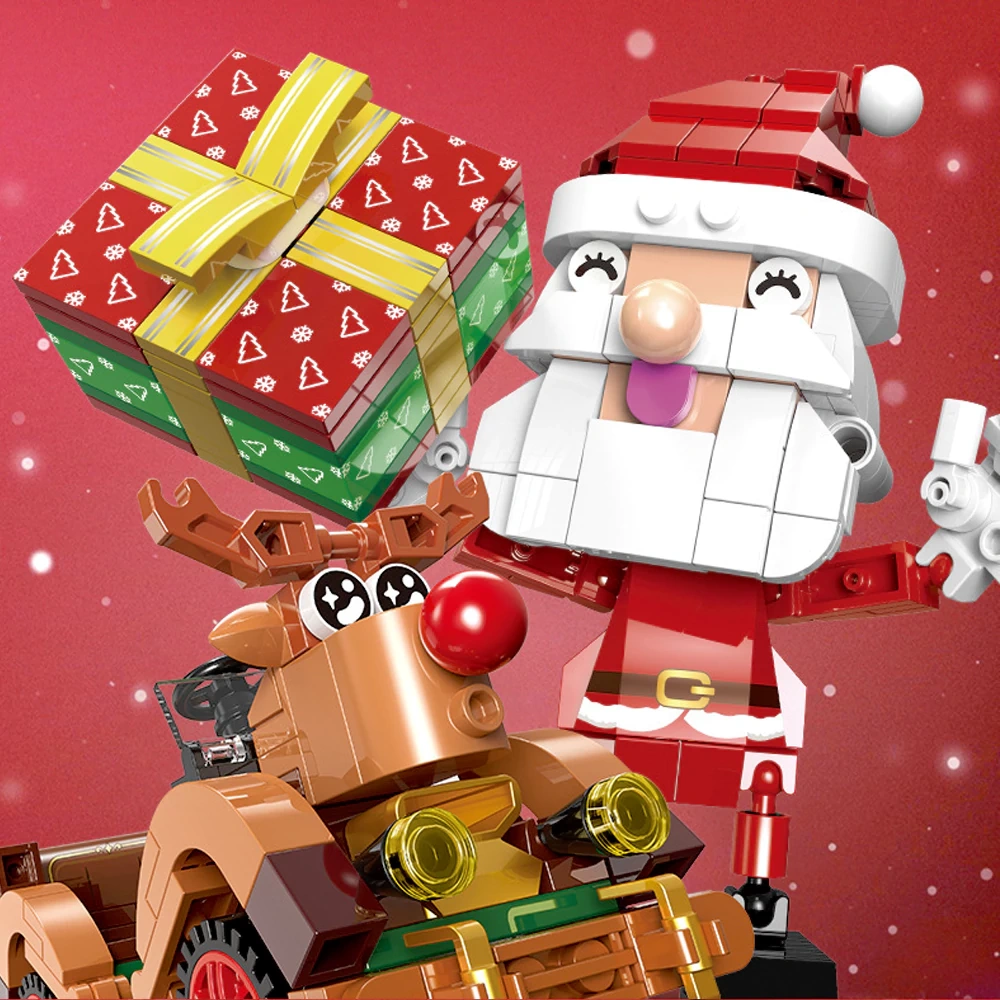 XINGBAO XB-18022 Santa Claus Deer Taming Car Christmas