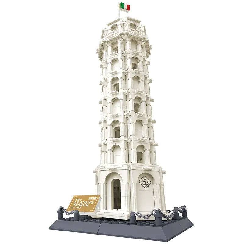 Wange 5214 Creator Expert Architecture The Leaning Tower of Pisa,Italy Modular Building Blocks 1392pcs Bricks Toys From China