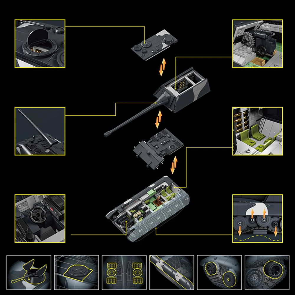 12GO 97018 Jagopanzer E-100 Tank Military