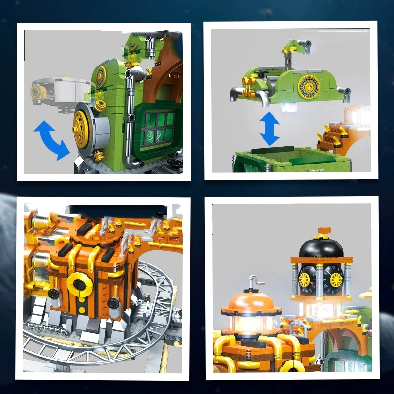 JIESTAR JJ9114 STEAMPUNK MOON BASE Modular Buildings