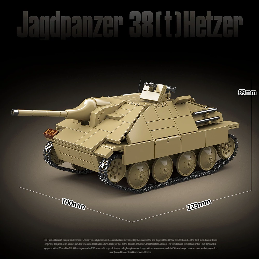 QUANGUAN 100312 Jagdpanzer 38[t] Hetzer Tank Destroyer Military