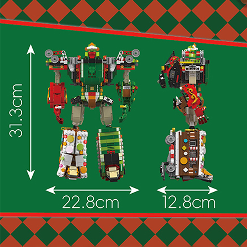 Mould King 12028 Christmas Train Transformer Christmas