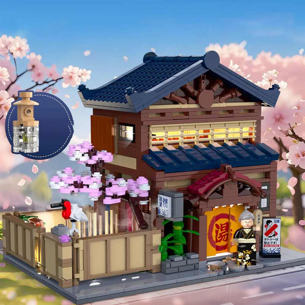 CaDA C66012 Traditional Japanese Bathhouse Building