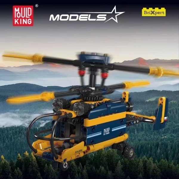 MouldKing 24048 Coaxial Counter Rotating Helicopter Technic