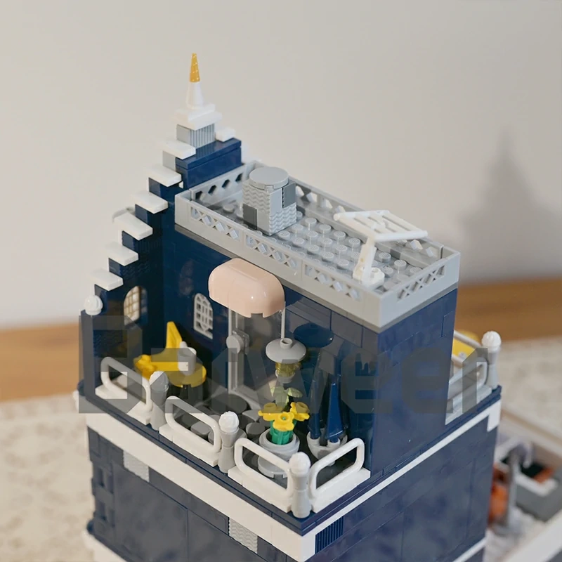 [Mini Micro Bricks] JiQing JQ10002 Market Street Modular Buildings