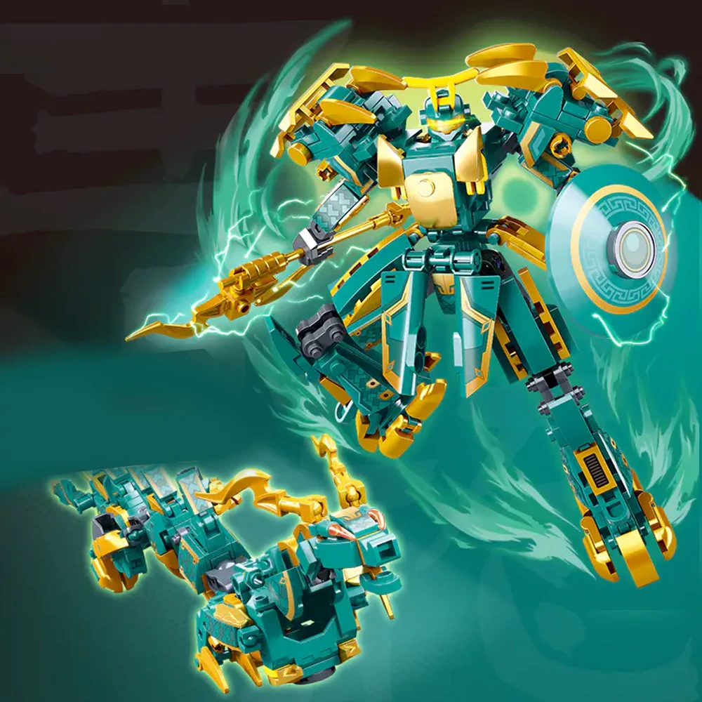 Sluban Classic of Mountains and Seas The Four Great Divine Beasts Mech Dual Form Chinese Culture