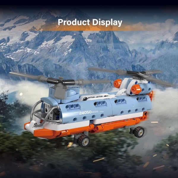MouldKing 24050 Tandem Rotor Helicopter Technic