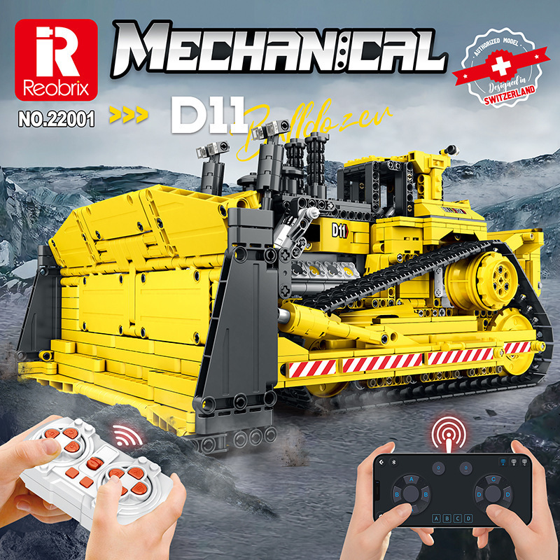[With Motor] Reobrix 22001 Mechanical D11 Bulldozer Technic