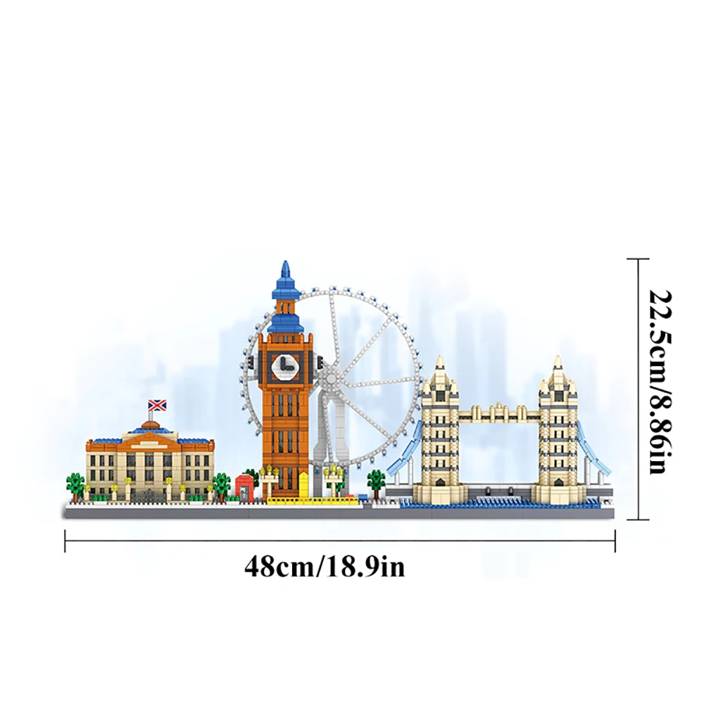 [Mini Micro Bricks] ZHEGAO LZ8318 London Landmarks Modular Buildings