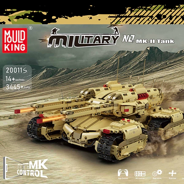 [With Motor] MouldKing 20011S Mammoth Tank Military