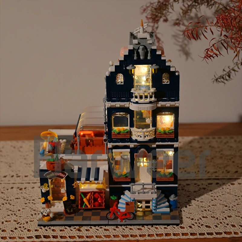 [Mini Micro Bricks] JiQing JQ10002 Market Street Modular Buildings