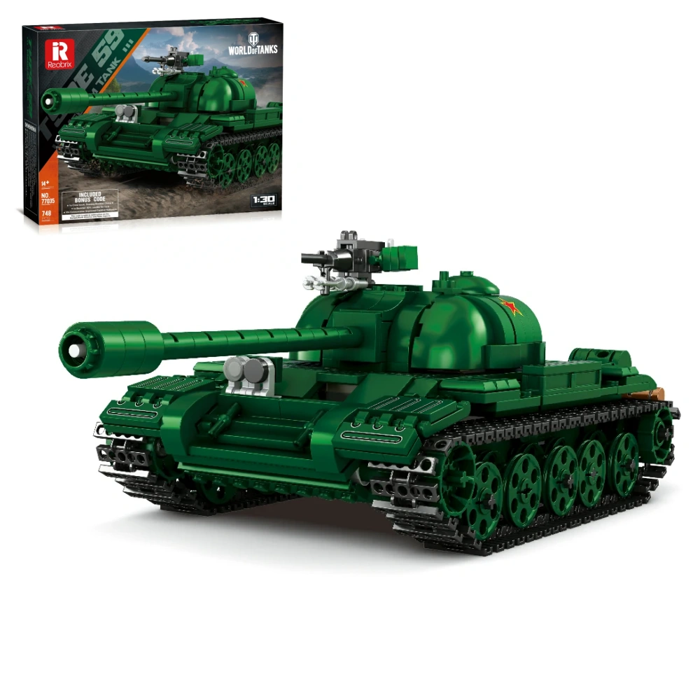 Reobrix 77035 TYPE 59 Tank – World of Tanks Military LEGO Set