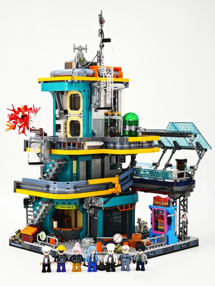 FunWhole F9042 Cyberpunk Neon City: Neon Oasis Modular Buildings