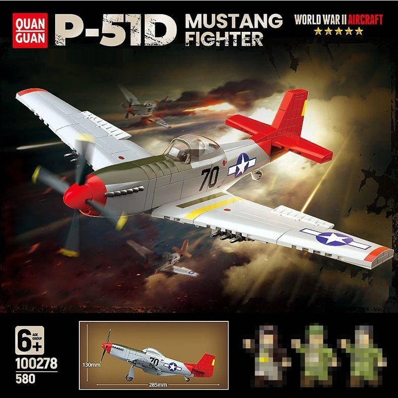 [Deal] QUANGUAN 100278 P-51D Mustang Fighter Military