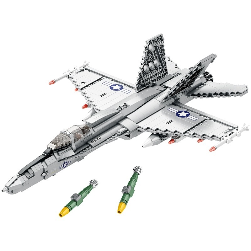 Reobrix 33022 F-18 Carrier Based Fighter Jet Military