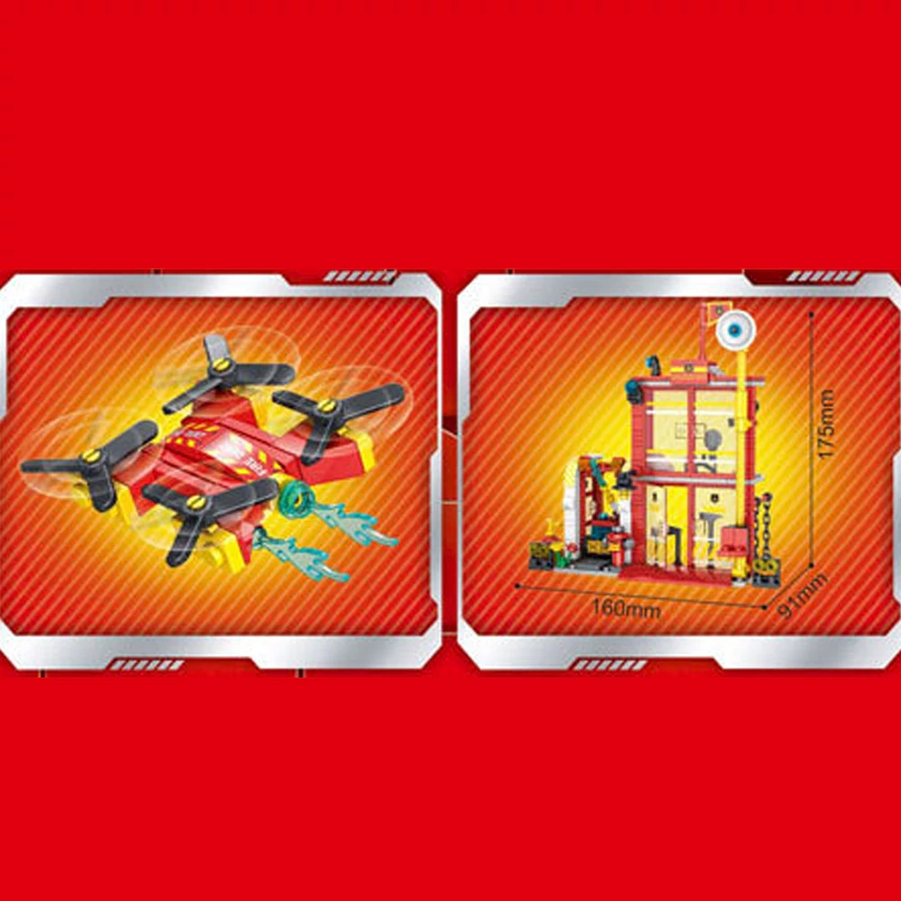 GAOMISI City Series Police Station Fire Station Modular Buildings
