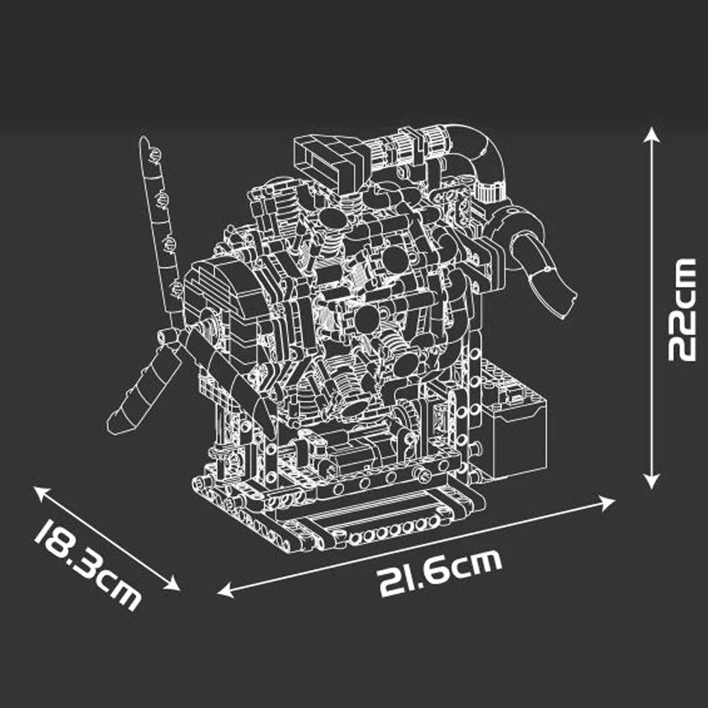 MouldKing 10211 Radial Aviation Engine Technic