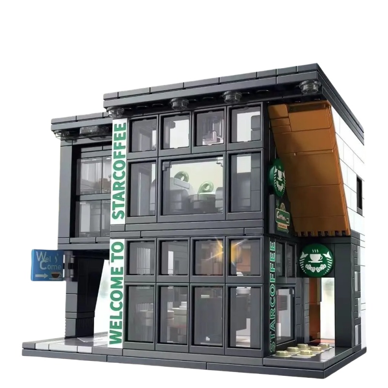 LEGO MOC GAOMISI T2071 STAR Coffee Shop Modular Buildings