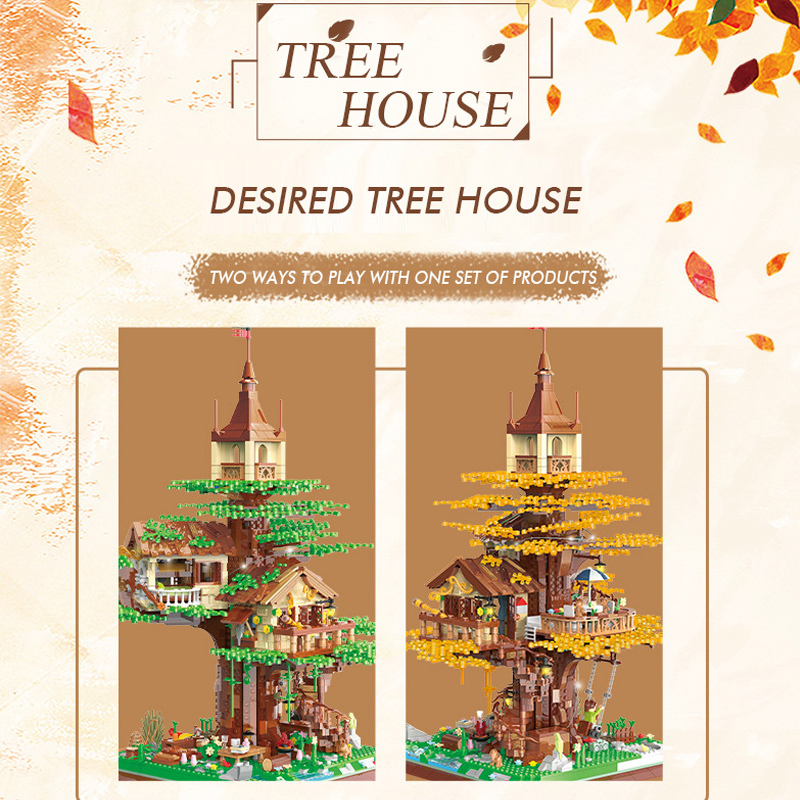 {Mini Bricks} ZHEGAO 00416 Creator Tree House Toys Building Blocks 3380±pcs Bricks from China.