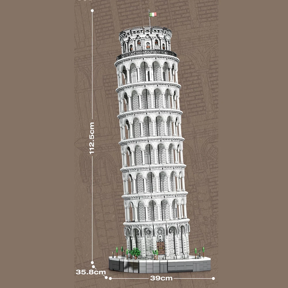 [Pre-sale] Reobrix 66025 LEANING TOWER OF PISA Modular Buildings