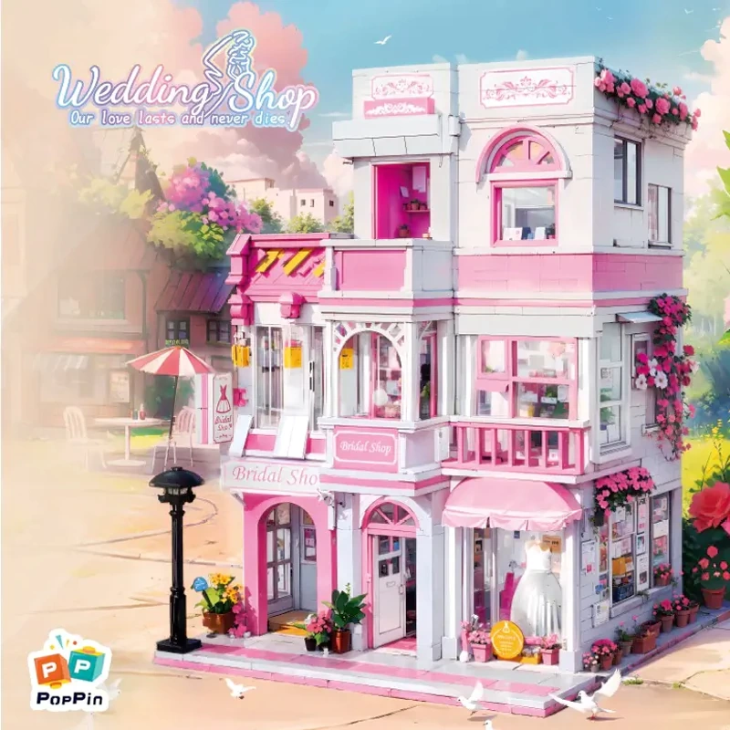Mini Micro Bricks] ZHEGAO 613032 Wedding Salon Modular Buildings