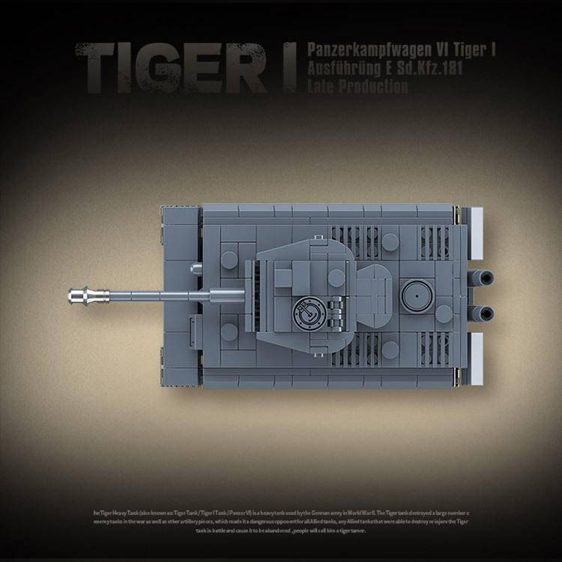 QUANGUAN 100242 Military Tiger I Tank Building Blocks 503±pcs Bricks from China.