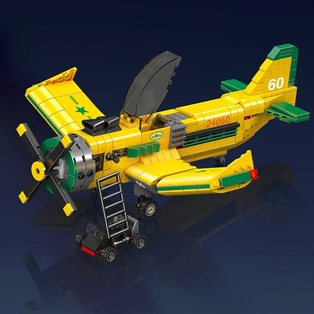 MouldKing 24060 Brazilian Propeller-Driven Racing Aircraft Technic