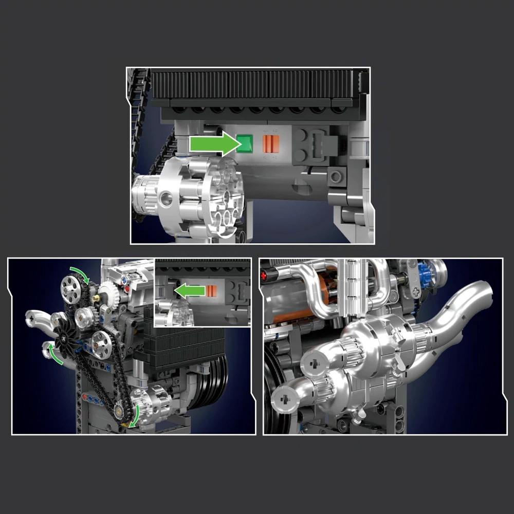 MouldKing 10215 Koenig Supercar Engine Technic
