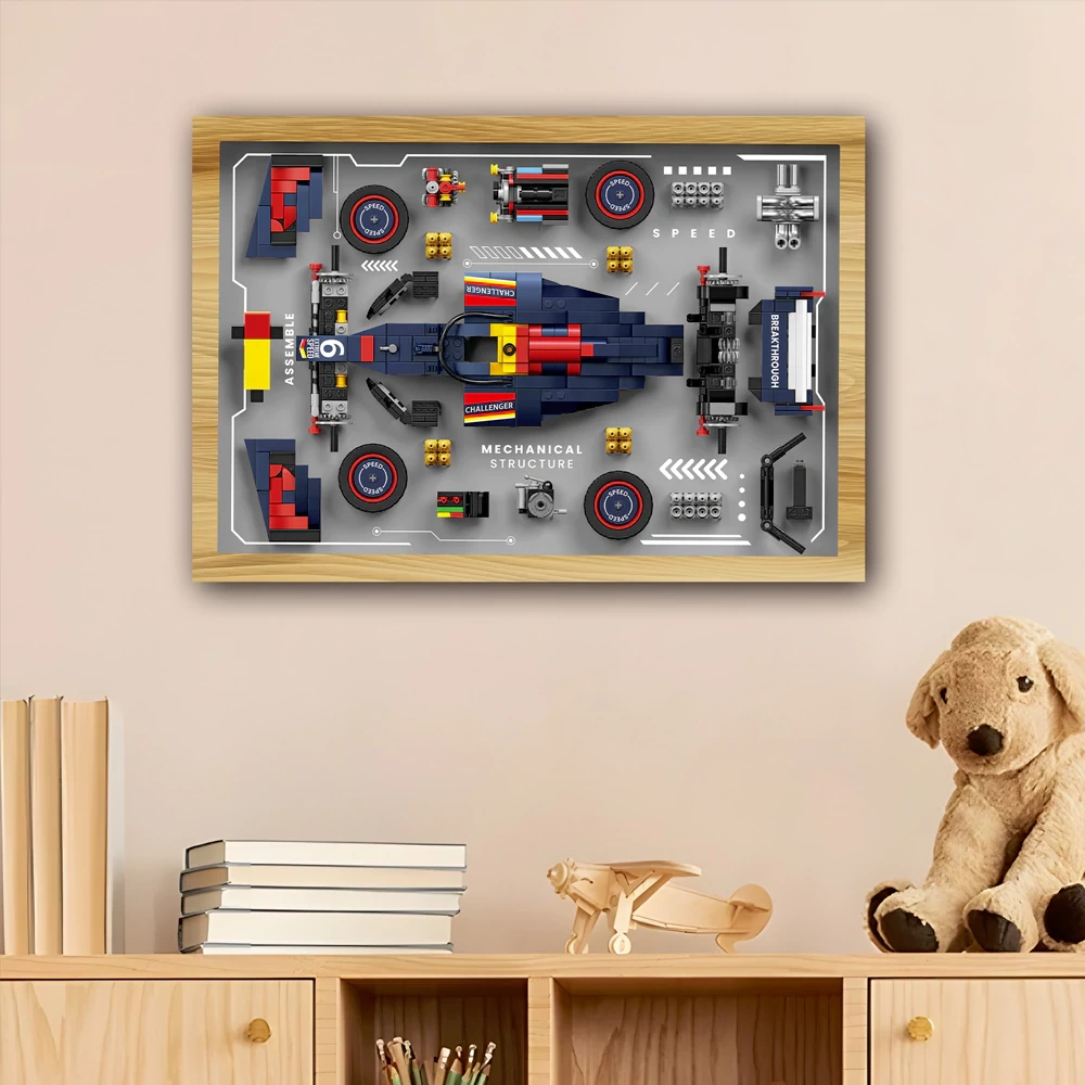 GOQI YC-576 Dismantling Diagram Of Racing Car Decorative Ornaments Creator Expert