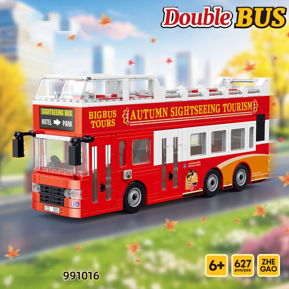 ZHEGAO Retro Double Decker Tourist Bus Technic