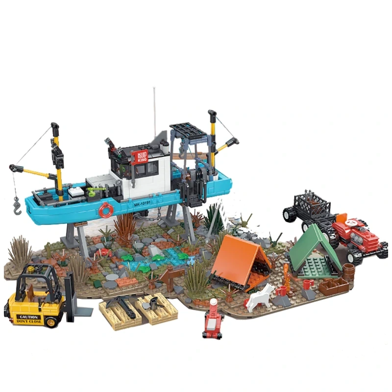 MouldKing 10191 FISHING BOAT REPAIR YARD Modular Buildings