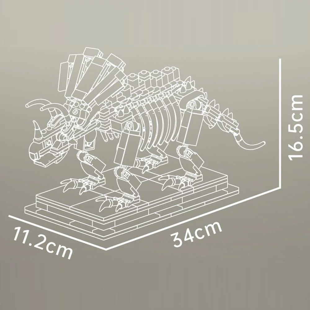 MouldKing 29006 Dino Fossils Triceratops Jurassic World Movie