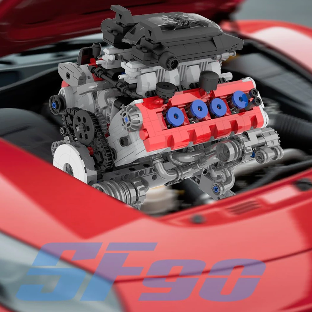 FreeTribe 36302 Ferrari SF90 Engine Technic
