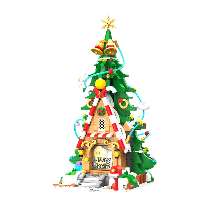 JAKI JK5128 Christmas Elf Tree House Hand Rotating Music Box Creator