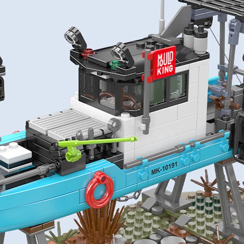 MouldKing 10191 FISHING BOAT REPAIR YARD Modular Buildings
