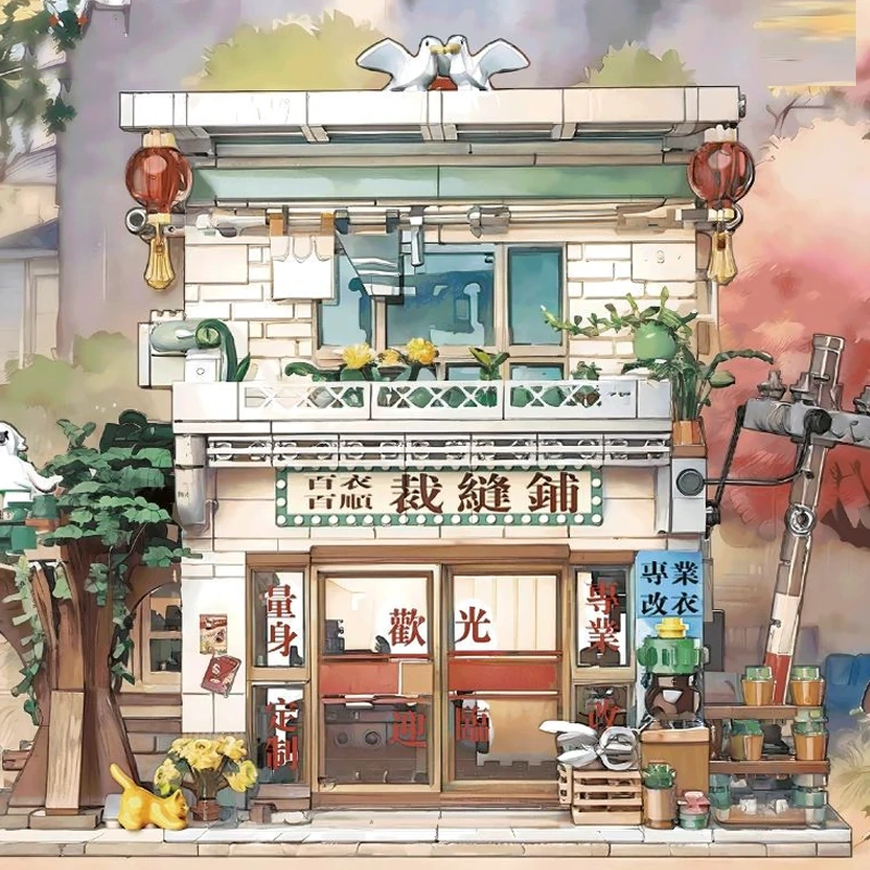 [Mini Micro Bricks] ZHEGAO Retro Street View Series Modular Buildings