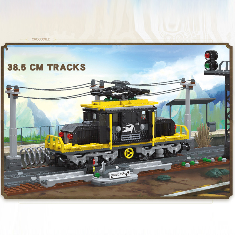 JIESTAR 59007 Crocodile Locomotive Creator Expert Building Blocks 669± pcs Bricks Toys Model From China