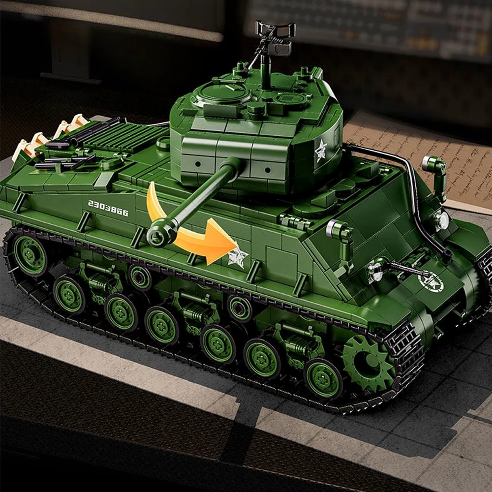12GO 97010 M4 Sherman Medium Tank Military