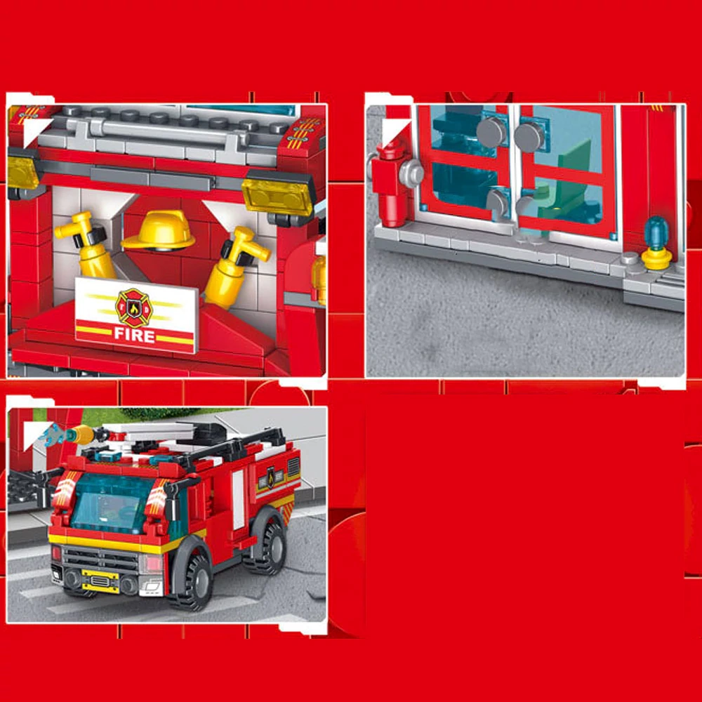GAOMISI City Series Police Station Fire Station Modular Buildings